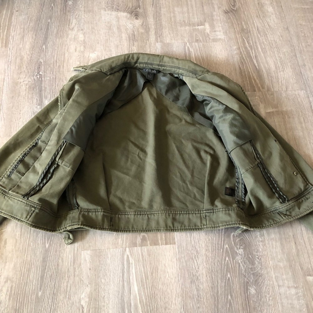Evereve Peyton Jensen Cadet Jacket in Army Green Women's Small $138 - Picture 9 of 14